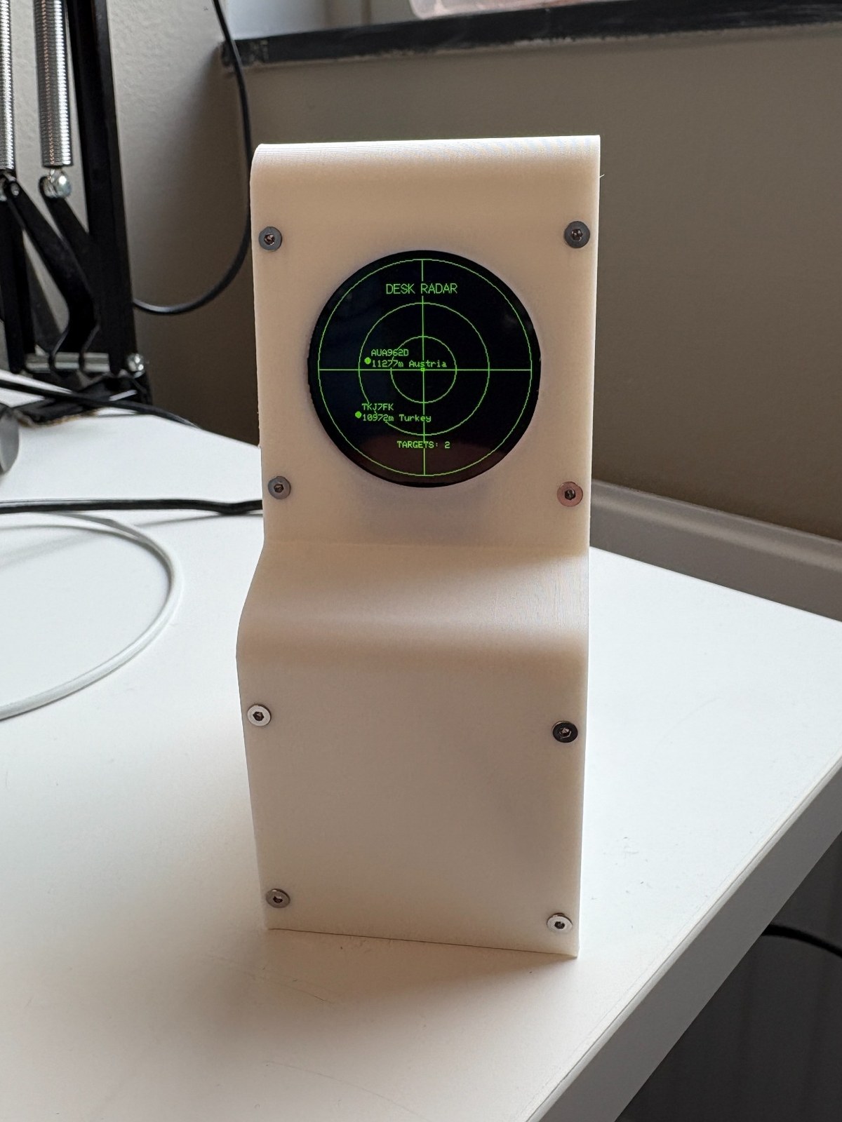 DeskRadar on a desk